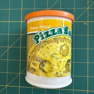 VINTAGE Fisher-Price Pizza Sauce Can Toy